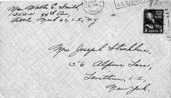 057 mary strockbine smith envelope jan 1953  057