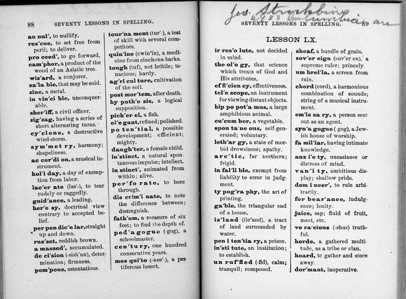 080   Seventy  lessons in spelling 1885080