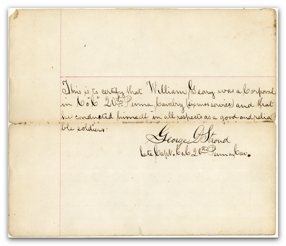 William_Henry_Geary's_Letter_From_Stroud